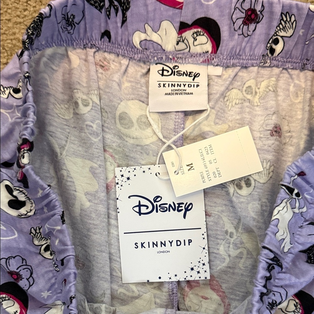 New Disney Nightmare Before Christmas Purple Graphic Women's 2 Piece Pajama Set - Picture 6 of 7